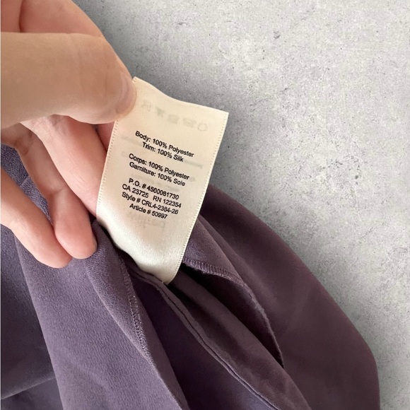 Aritzia Wilfred Silk Lightweight Purple Tank Camisole Size XS - Picture 6 of 7